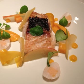 Luce - California White Sea Bass, Apple & Winter Squash, Pumpkin Paper, Baby Turnip - Wine Bars Near Me - San Francisco, California Luce - California White Sea Bass, Apple & Winter Squash, Pumpkin Paper, Baby Turnip - Wine Bars Near Me - San Francisco, California