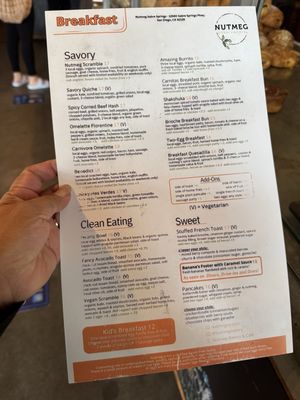 Menu photo 1 Nutmeg Bakery & Cafe San Diego, CA Menu photo 1 Nutmeg Bakery & Cafe San Diego, CA