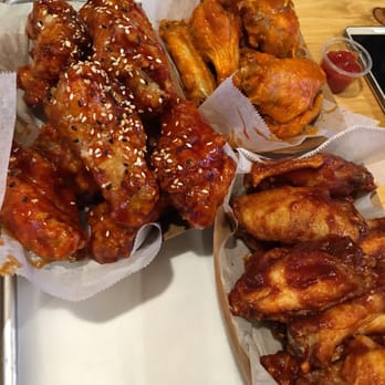 Fire Wings - Clockwise: Korean Kick, Fire, and BBQ Chipole - Chicken Wings Near Me - Sacramento, California Fire Wings - Clockwise: Korean Kick, Fire, and BBQ Chipole - Chicken Wings Near Me - Sacramento, California