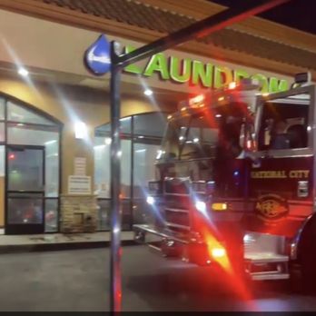 Euclid Laundromat - Firefighter came to put out clothes on fire - Laundromat Near Me - National City, California