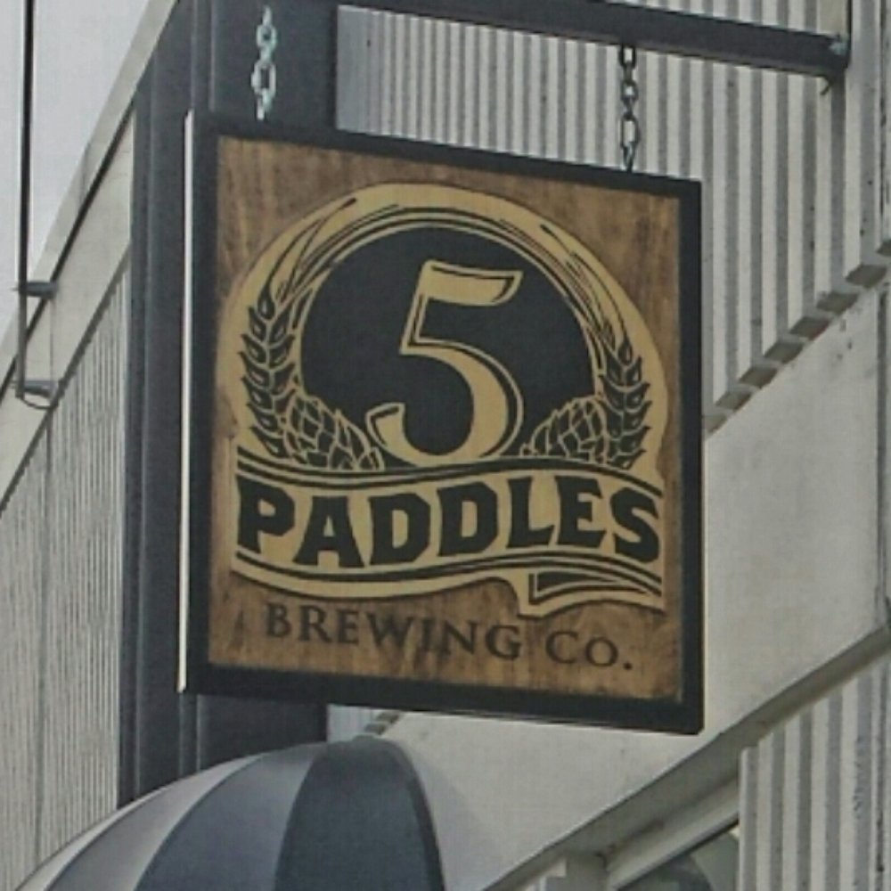 5 Paddles Brewery - a sign for 5 paddles brewing co - Breweries Near Me - Whitby, Ontario 5 Paddles Brewery - a sign for 5 paddles brewing co - Breweries Near Me - Whitby, Ontario