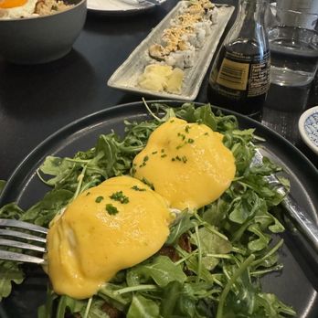 Ryla - Pork Belly Eggs Benedict - Asian Fusion Near Me - Hermosa Beach, California