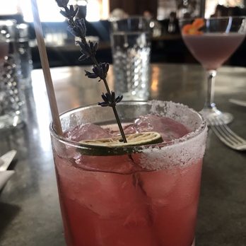 Eberly - This is the prickly pear vodka drink but with gin instead and a lavender sPrig because I'm fancy - Bars Near Me - Austin, Texas Eberly - This is the prickly pear vodka drink but with gin instead and a lavender sPrig because I'm fancy - Bars Near Me - Austin, Texas