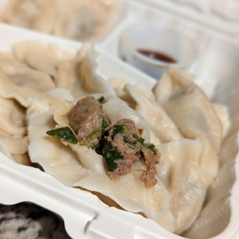 Sister Liu's Kitchen - B3 Beef Cilantro dumplings. 15 for $22.31. - Chinese Near Me - Durham, North Carolina Sister Liu's Kitchen - B3 Beef Cilantro dumplings. 15 for $22.31. - Chinese Near Me - Durham, North Carolina