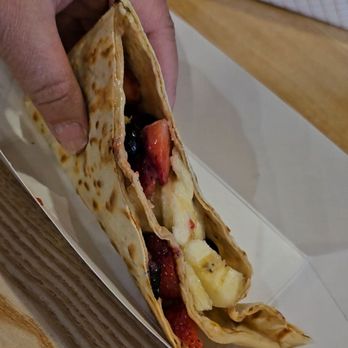 The Crepe Shoppe - Half of triple berry (subbed Nutella for lemon curd) - Creperies Near Me - Gaithersburg, Maryland The Crepe Shoppe - Half of triple berry (subbed Nutella for lemon curd) - Creperies Near Me - Gaithersburg, Maryland