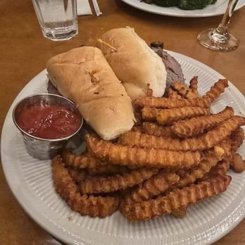 Harris Ranch Resort - Tri-Tip steak sandwich with sweet potato fries. - American Near Me - Coalinga, California