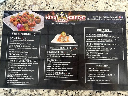 Menu photo 2 King Hibachi And Sushi Reedley, CA Menu photo 2 King Hibachi And Sushi Reedley, CA