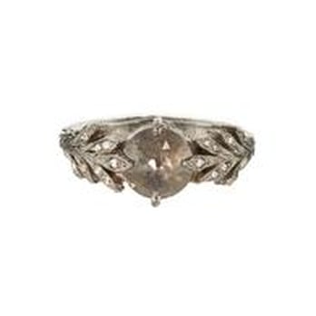 TWIST - cathy waterman rustic diamond side leaf ring - Jewelry Near Me - Portland, Oregon
