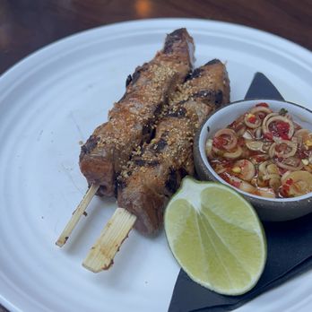 Matu Kai - Tenderloin Satay with Crying Tiger Sauce - Steakhouses Near Me - Los Angeles, California Matu Kai - Tenderloin Satay with Crying Tiger Sauce - Steakhouses Near Me - Los Angeles, California