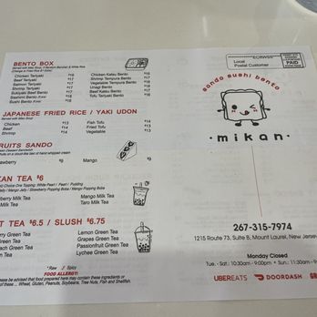Mikan Sando Sushi Bento - Japanese Near Me - Mount Laurel Township, New Jersey