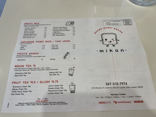 Menu photo 4 Mikan Sando Sushi Bento Mount Laurel Township, NJ