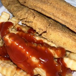 Maryland Seafood and Chicken - 1 catfish 1 whiting with French Fries SaltBlackPepperKetchup $11