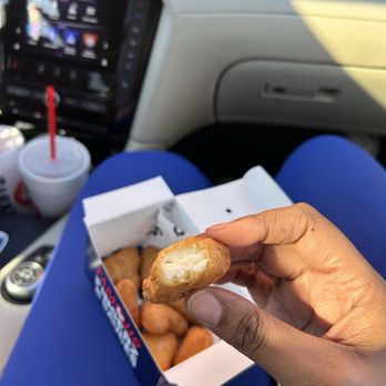 Zaxbys - Fried Cheesecake Bites with Strawberry Sauce - Fast Food Near Me - Atlanta, Georgia Zaxbys - Fried Cheesecake Bites with Strawberry Sauce - Fast Food Near Me - Atlanta, Georgia