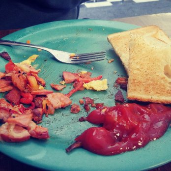Somewhere in Time Cafe - What was left behind: overly Smokey and vinegary linguiça sausage in the Portuguese omelet along with spongy white bread toast. - Breakfast & Brunch Near Me - Mystic, Connecticut Somewhere in Time Cafe - What was left behind: overly Smokey and vinegary linguiça sausage in the Portuguese omelet along with spongy white bread toast. - Breakfast & Brunch Near Me - Mystic, Connecticut