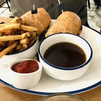 Boca Brasserie - French dip sandwich with fries - Mediterranean Near Me - Boca Raton, Florida Boca Brasserie - French dip sandwich with fries - Mediterranean Near Me - Boca Raton, Florida