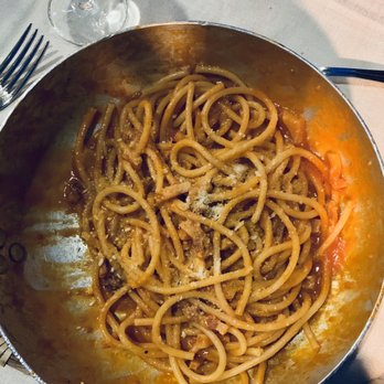 Taverna Trilussa - Excellent Bucatini all' Amatriciana - Roman Near Me - Rome, RM Taverna Trilussa - Excellent Bucatini all' Amatriciana - Roman Near Me - Rome, RM