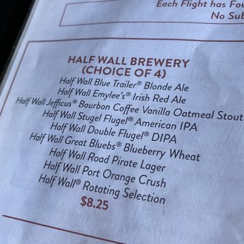 Half Wall - American Near Me - New Smyrna Beach, Florida