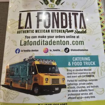 La Fondita Denton - Front of the menu - Mexican Near Me - Corinth, Texas La Fondita Denton - Front of the menu - Mexican Near Me - Corinth, Texas