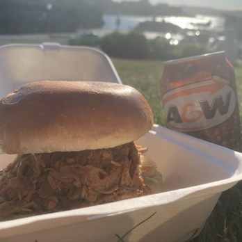 Fork'n Pork - a sandwich in a styrofoam container - Comfort Food Near Me - Victoria, British Columbia