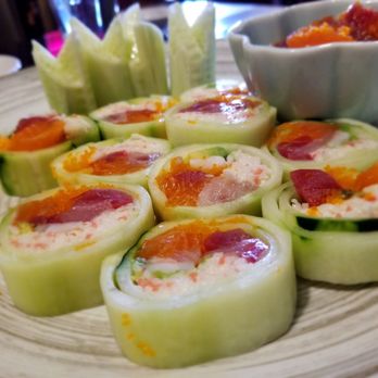Sushi Hiro - American roll with cucumber instead of rice. - Japanese Near Me - Las Vegas, Nevada Sushi Hiro - American roll with cucumber instead of rice. - Japanese Near Me - Las Vegas, Nevada