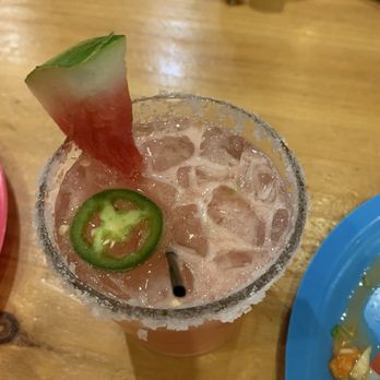 Carbón Carbón Taquería & Galería - watermelon jalapeño margarita - Mexican Near Me - Denver, Colorado