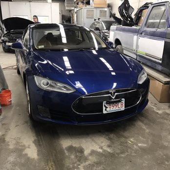 Expert Collision Center - Tesla in for some rear end damage - Auto Repair Near Me - Salem, Massachusetts