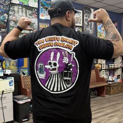 White Rabbit Barbershop - Designed By our Barber Adrian and printed at AGNS Printing. Pick yours up in Downey, CA