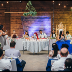 The Barn - A natural wood wall is the perfect location for the head table.
2018