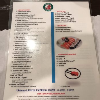 Sushi X - All you can eat menu 10.99 lunch - Ansel Ponce Diama - Japanese Near Me - Jacksonville, Florida Sushi X - All you can eat menu 10.99 lunch - Ansel Ponce Diama - Japanese Near Me - Jacksonville, Florida