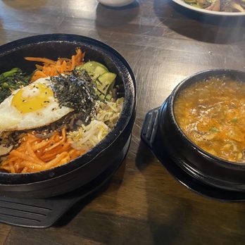 Kong Tofu House - Seattle - Tofu Soup & Hot Stone Bibimbap Combo - Korean Near Me - Seattle, Washington Kong Tofu House - Seattle - Tofu Soup & Hot Stone Bibimbap Combo - Korean Near Me - Seattle, Washington