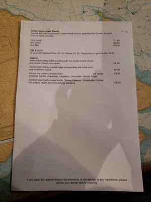 Menu photo 1 Ferry Inn Stromness, ORK Menu photo 1 Ferry Inn Stromness, ORK