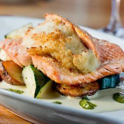 Duke's Seafood Southcenter - Stuffed Salmon - a Duke's classic