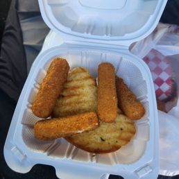 Mozzarella stick with garlic bread. Mozzarella stick with garlic bread.