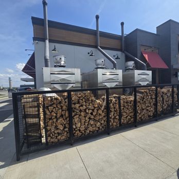 City Barbeque - Outside wood stack and smokers. - Barbeque Near Me - Circleville, Ohio City Barbeque - Outside wood stack and smokers. - Barbeque Near Me - Circleville, Ohio