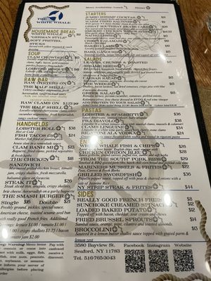 Menu photo 1 The White Whale Seaford, NY Menu photo 1 The White Whale Seaford, NY