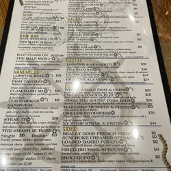 The White Whale - White whale menu