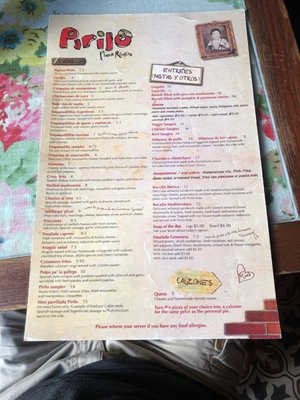 Menu photo 4 Pirilo San Juan, PR