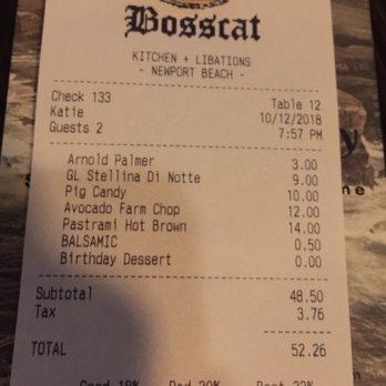 Bosscat Kitchen & Libations - I've never been charged for salad dressing before! There was none on my salad. - New American Near Me - Irvine, California Bosscat Kitchen & Libations - I've never been charged for salad dressing before! There was none on my salad. - New American Near Me - Irvine, California