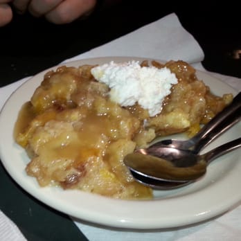Rathskeller Bistro - Fredericksburg, Texas - Rathskeller Restaurant - Peach Bread Pudding - New American Near Me - Fredericksburg, Texas