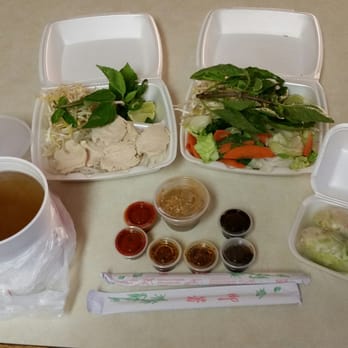Pho'dera - #18 & #72 with a side of spring rolls. 16$ chicken pho soup & vegetarian pho soup.. - Vietnamese Near Me - Madera, California