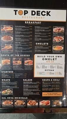 Menu photo 4 Top Deck Restaurant Reno, NV Menu photo 4 Top Deck Restaurant Reno, NV