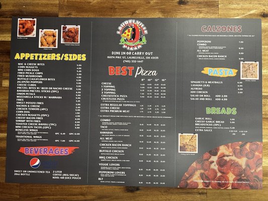 Menu photo 1 Laurelville Pizza Laurelville, OH