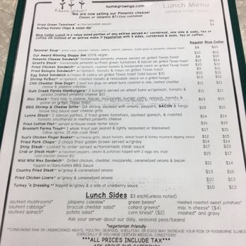 Home Grown - Menu 2 - Diners Near Me - Atlanta, Georgia Home Grown - Menu 2 - Diners Near Me - Atlanta, Georgia