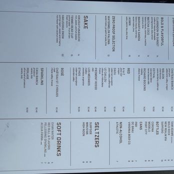 Solset Bar - Menu - Bars Near Me - Arlington, Virginia