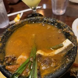 Steak and shrimp mocajete Steak and shrimp mocajete