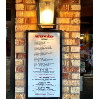 Patio - Menu @ Patio 1503 W Taylor St, Chicago, IL Little Italy Chicago FastFood . Italian Beef HotDogs Polish Sausage Tomales.Cash Only.ATM. Cool! - Fast Food Near Me - Chicago, Illinois Patio - Menu @ Patio 1503 W Taylor St, Chicago, IL Little Italy Chicago FastFood . Italian Beef HotDogs Polish Sausage Tomales.Cash Only.ATM. Cool! - Fast Food Near Me - Chicago, Illinois