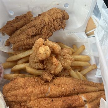 Garners Ferry Seafood & More - Fried Catfish & Jumbo Shrimp Combo - Seafood Near Me - Columbia, South Carolina Garners Ferry Seafood & More - Fried Catfish & Jumbo Shrimp Combo - Seafood Near Me - Columbia, South Carolina