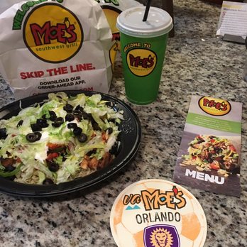 Moe's Southwest Grill - Earmuffs Chicken bowl, Diet Coke and chips are in the bag - Mexican Near Me - Clermont, Florida