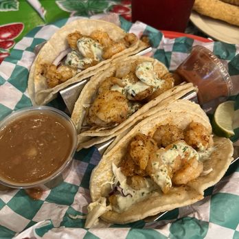 Tia Juanita Fish Camp - Blackened shrimp tacos - Cajun/Creole Near Me - Winnie, Texas