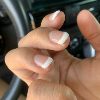 C & T Nails - The unfinished workmanship - polish splatter all around the finger. - Nail Salons Near Me - Los Angeles, California C & T Nails - The unfinished workmanship - polish splatter all around the finger. - Nail Salons Near Me - Los Angeles, California